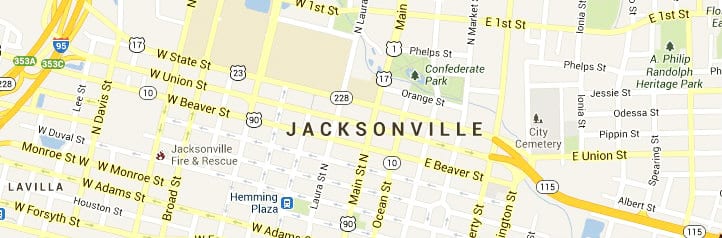 Jacksonville FL Map
