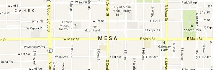 Mesa AZ Map