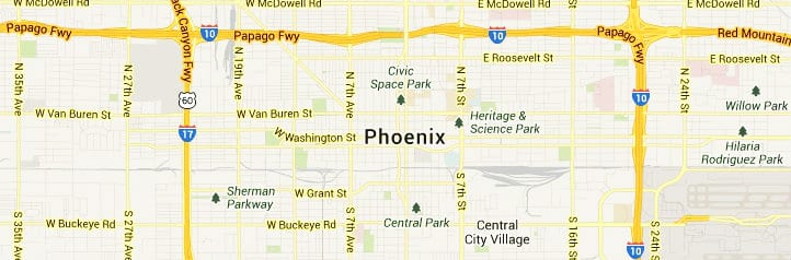 Phoenix AZ Map