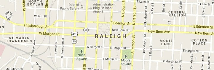 Raleigh North Carolina Map